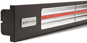 Infratech SL Series Model SL1612BL Slimline Black Shadow 29-1/2" Single Element 1,600 Watt 120 Volt Quartz Heater with Matte Black Housing - Poolstoreconnect