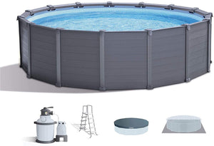 Intex 15.6ft x 49in Above Ground Swimming Pool Set w/Sand Filter Pump & Ladder - Poolstoreconnect