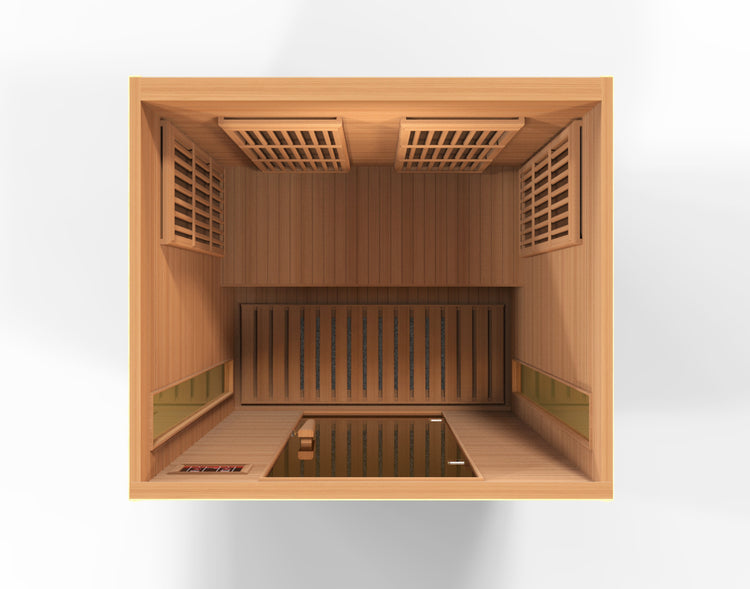 Dynamic Maxxus Red Cedar Low EMF FAR IR Saunas MX-K206-01 CED - Poolstoreconnect