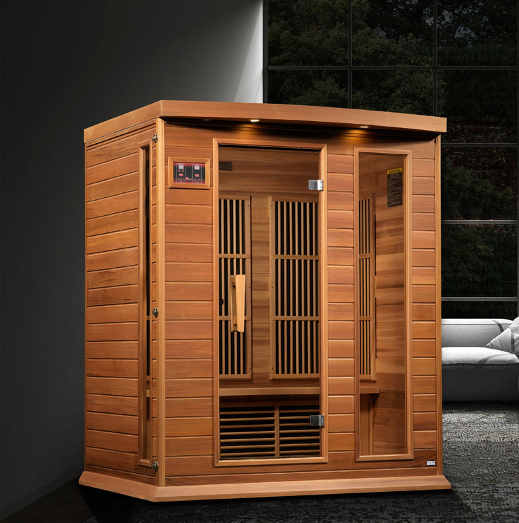 Dynamic Maxxus Red Cedar Near Zero EMF FAR IR Saunas MX-K306-01-ZF CED - Poolstoreconnect