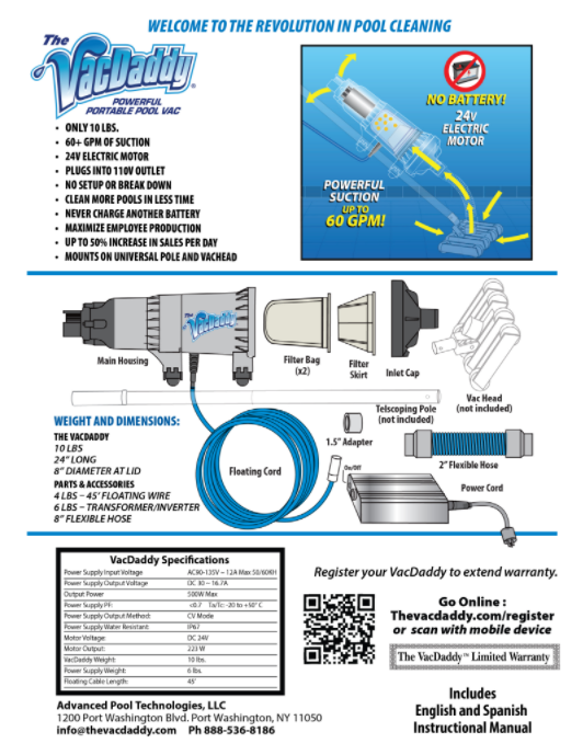The VacDaddy™ - Poolstoreconnect