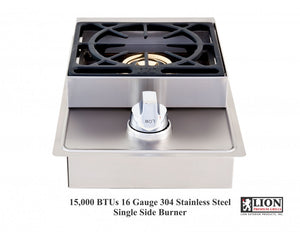 Lion Premium Grills Single Side Burner Natural Gas (L5631) - Poolstoreconnect