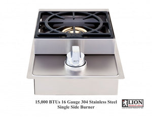 Lion Premium Grills Single Side Burner Liquid Propane (L6247) - Poolstoreconnect