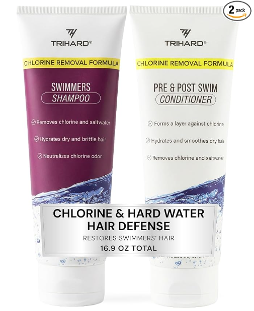 TRIHARD Chlorine Defense Swim Shampoo and Conditioner Combo - Pool Connect