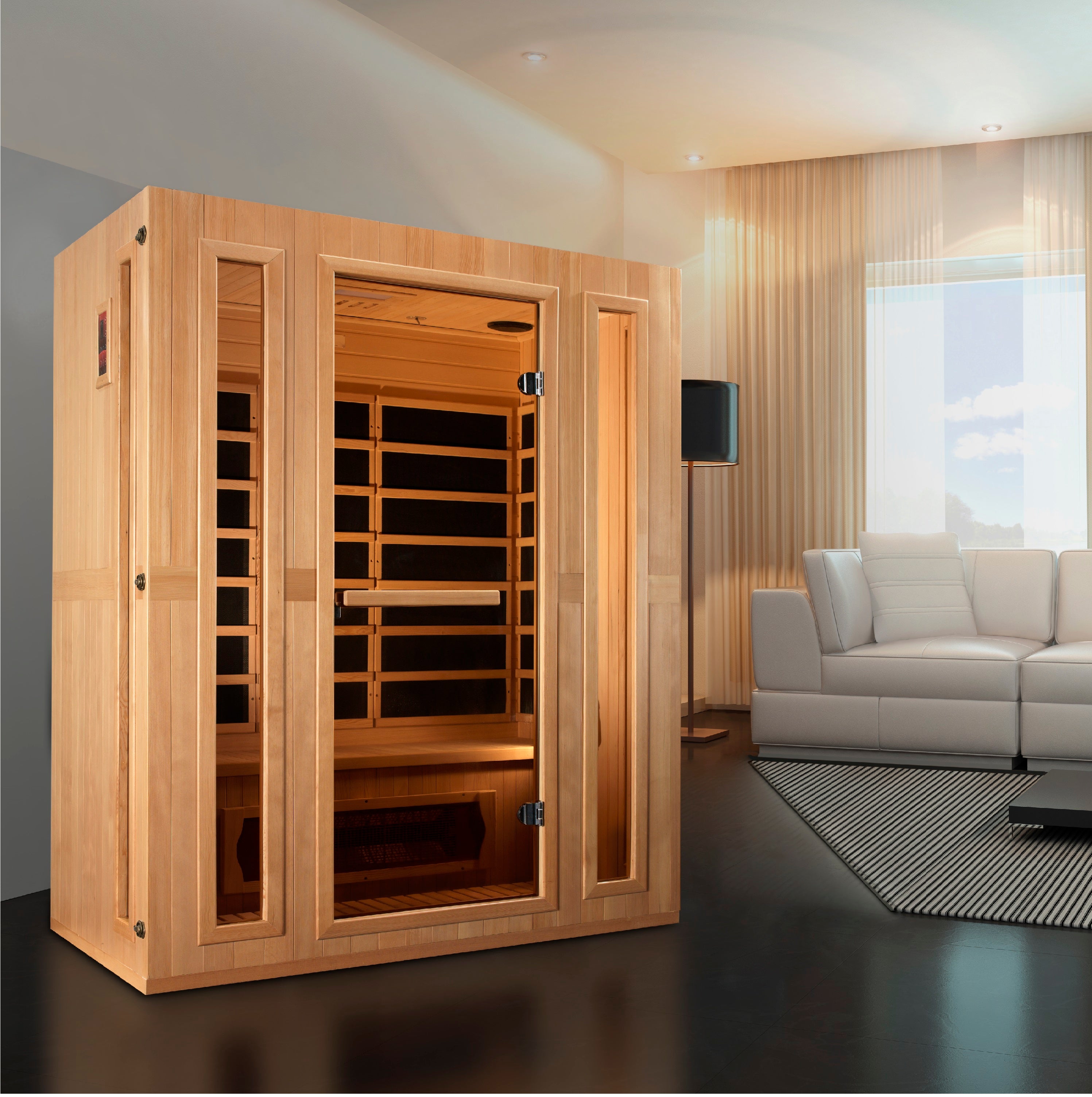 Dynamic Maxxus Hemlock Low EMF FAR IR Saunas MX-LS3-01 - Poolstoreconnect