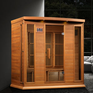 Dynamic Maxxus Red Cedar Near Zero EMF FAR IR Saunas MX-K406-01-ZF CED - Poolstoreconnect